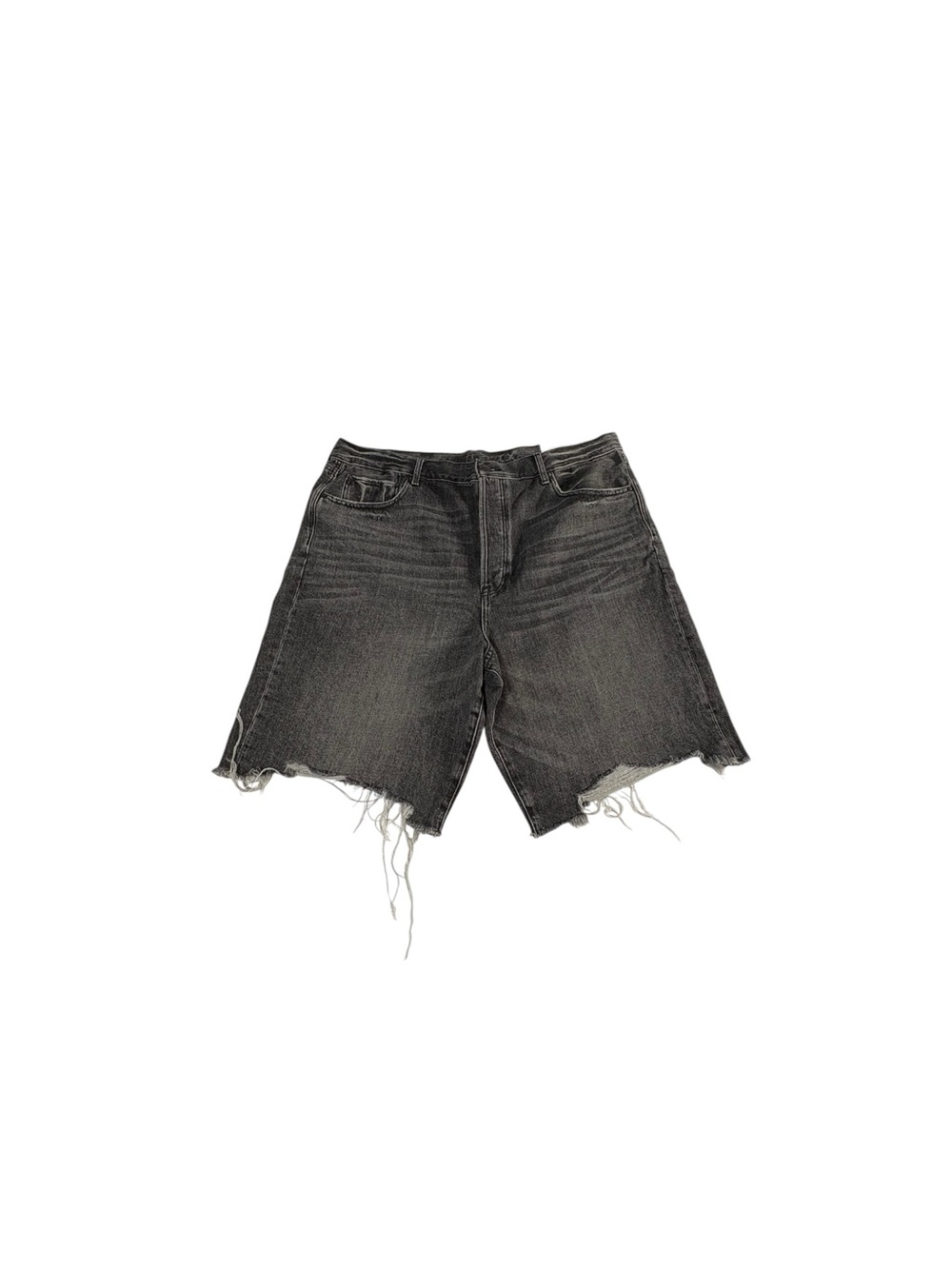 American Eagle Jorts Womens 18 Black Denim 90s Boyfriend Bermuda Raw Hem NWT